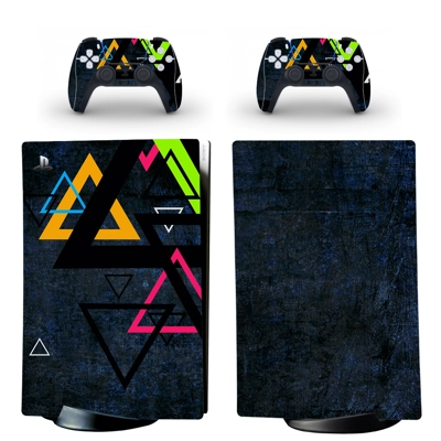 Digital Texture decal skin for PS5 Digital Console and two Controllers