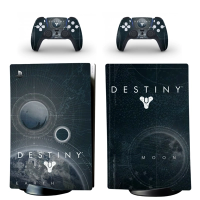 Destiny decal skin for PS5 Digital Console and two Control..