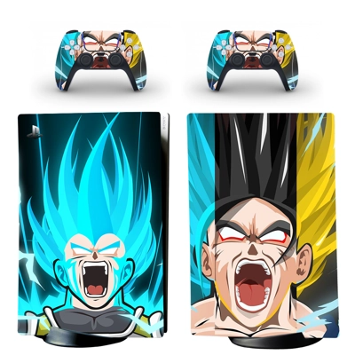 Dragon Ball decal skin for PS5 Digital Console and two Controllers