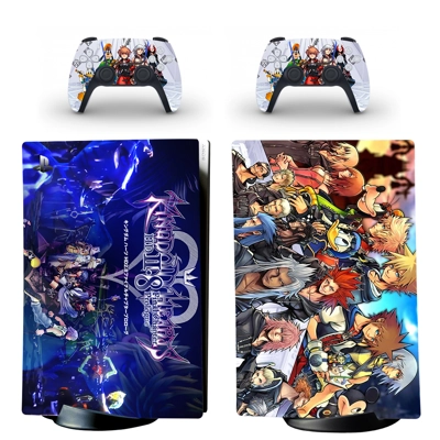 Kingdom Hearts HD decal skin for PS5 Digital Console and two Controllers
