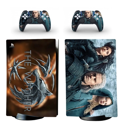The Witcher decal skin for PS5 Digital Console and two Controllers