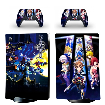 Kingdom Hearts decal skin for PS5 Digital Console and two Controllers