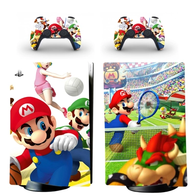 Super Mario decal skin for PS5 Digital Console and two Con.. Super Mario decal skin for PS5 Digital Console and two Con..