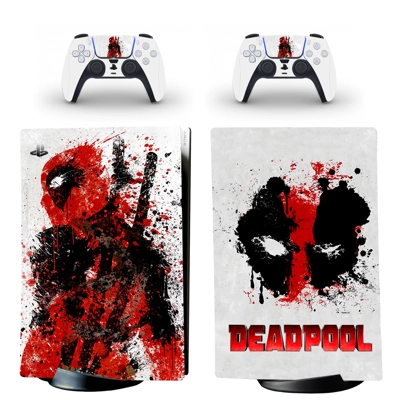 Deadpool decal skin for PS5 Digital Console and two Contro.. Deadpool decal skin for PS5 Digital Console and two Contro..