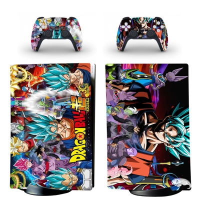 Dragon Ball decal skin for PS5 Digital Console and two Controllers