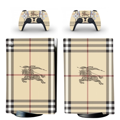 Tartan decal skin for PS5 Digital Console and two Controllers