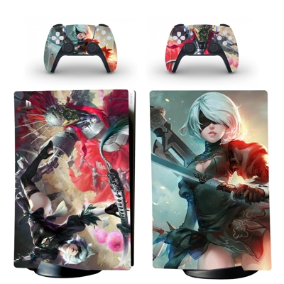 Nier Automata decal skin for PS5 Digital Console and two C.. Nier Automata decal skin for PS5 Digital Console and two C..