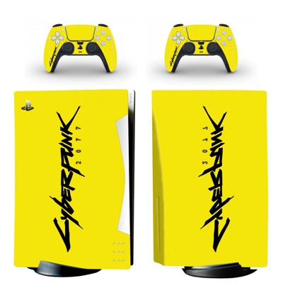 Cyberpunk 2077 decal skin for PS5 Digital Console and two .. Cyberpunk 2077 decal skin for PS5 Digital Console and two ..