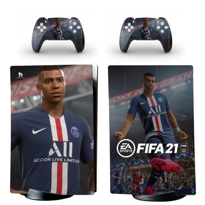 FIFA 21 decal skin for PS5 Digital Console and two Controllers