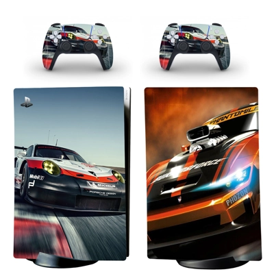 Car Racing decal skin for PS5 Digital Console and two Cont.. Car Racing decal skin for PS5 Digital Console and two Cont..