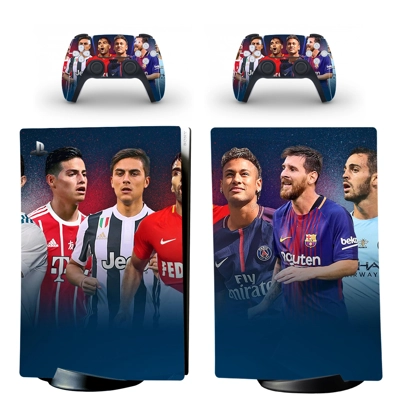 Football Stars decal skin for PS5 Digital Console and two .. Football Stars decal skin for PS5 Digital Console and two ..