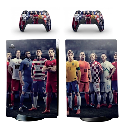 Football Stars decal skin for PS5 Digital Console and two ..