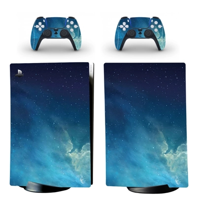 Star Sky decal skin for PS5 Digital Console and two Contro.. Star Sky decal skin for PS5 Digital Console and two Contro..