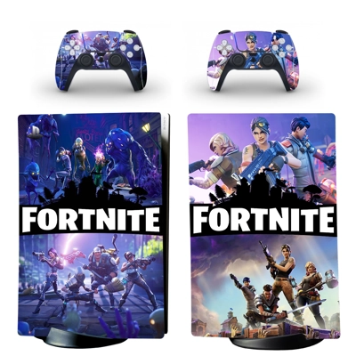 Fortnite decal skin for PS5 Digital Console and two Controllers