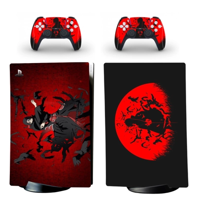 Anime Naruto decal skin for PS5 Digital Console and two Co.. Anime Naruto decal skin for PS5 Digital Console and two Co..