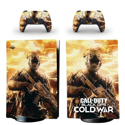 COD Cold War decal skin for PS5 Digital Console and two Co..