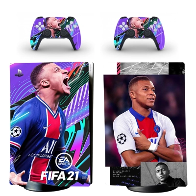 FIFA 21 decal skin for PS5 Digital Console and two Controllers
