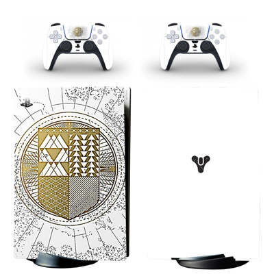 Destiny decal skin for PS5 Digital Console and two Controllers