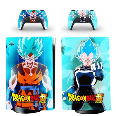 Dragon Ball decal skin for PS5 Digital Console and two Controllers