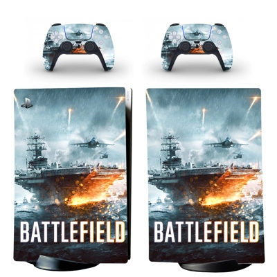 Battlefield decal skin for PS5 Digital Console and two Con..
