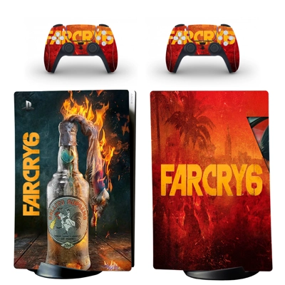 Far Cry 6 decal skin for PS5 Digital Console and two Contr.. Far Cry 6 decal skin for PS5 Digital Console and two Contr..