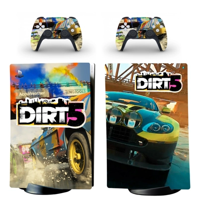 Dirt 5 decal skin for PS5 Digital Console and two Controll.. Dirt 5 decal skin for PS5 Digital Console and two Controll..