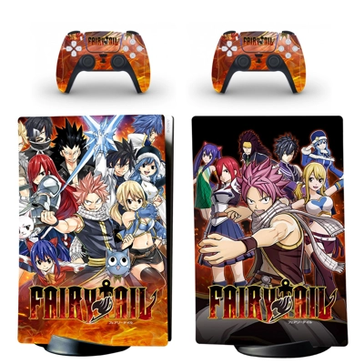 Fairy Tail decal skin for PS5 Digital Console and two Cont.. Fairy Tail decal skin for PS5 Digital Console and two Cont..