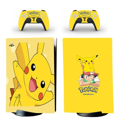 Pokemon decal skin for PS5 Digital Console and two Control.. Pokemon decal skin for PS5 Digital Console and two Control..