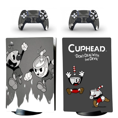 Cuphead decal skin for PS5 Digital Console and two Control.. Cuphead decal skin for PS5 Digital Console and two Control..