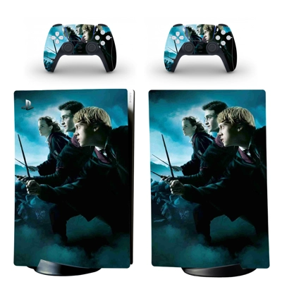 Harry Potter decal skin for PS5 Digital Console and two Co.. Harry Potter decal skin for PS5 Digital Console and two Co..