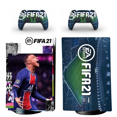 FIFA 21 decal skin for PS5 Digital Console and two Control.. FIFA 21 decal skin for PS5 Digital Console and two Control..