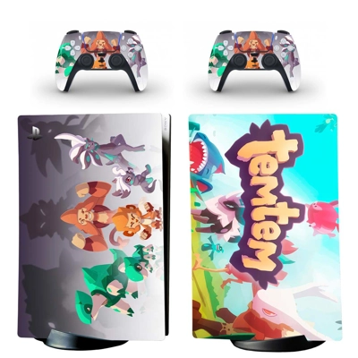 Temtem decal skin for PS5 Digital Console and two Controllers