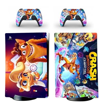 Crash Bandicoot decal skin for PS5 Digital Console and two.. Crash Bandicoot decal skin for PS5 Digital Console and two..