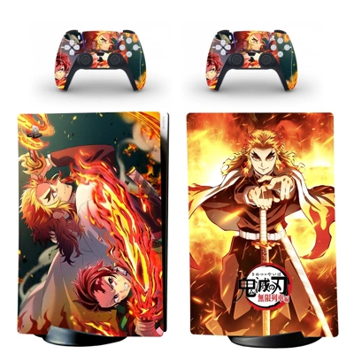 Demon Slayer Mugen Train decal skin for PS5 Digital Consol.. Demon Slayer Mugen Train decal skin for PS5 Digital Consol..