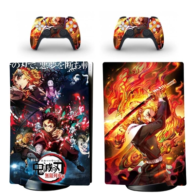 Demon Slayer Mugen Train decal skin for PS5 Digital Consol.. Demon Slayer Mugen Train decal skin for PS5 Digital Consol..