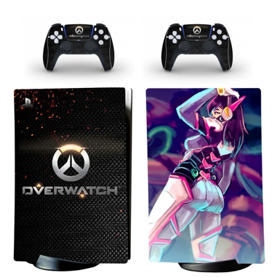 Overwatch decal skin for PS5 Digital Console and two Contr.. Overwatch decal skin for PS5 Digital Console and two Contr..