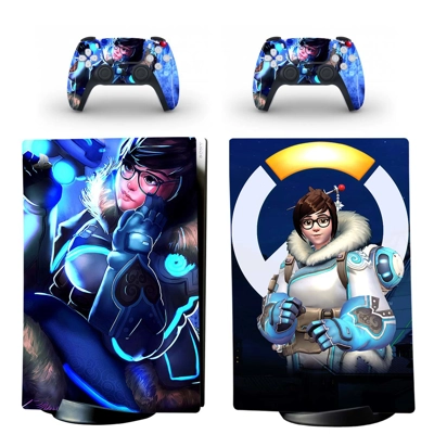 Overwatch decal skin for PS5 Digital Console and two Contr.. Overwatch decal skin for PS5 Digital Console and two Contr..
