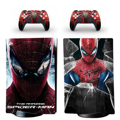 Spider Man decal skin for PS5 Digital Console and two Cont.. Spider Man decal skin for PS5 Digital Console and two Cont..