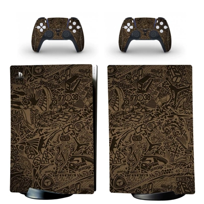 Floral Texture decal skin for PS5 Digital Console and two .. Floral Texture decal skin for PS5 Digital Console and two ..