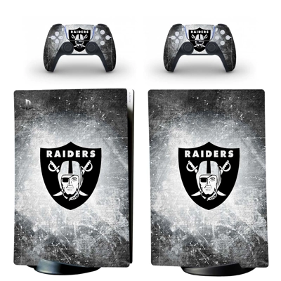 Oakland Raiders decal skin for PS5 Digital Console and two.. Oakland Raiders decal skin for PS5 Digital Console and two..