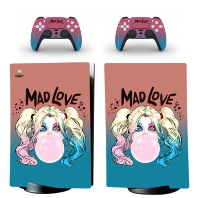 Harley Quinn decal skin for PS5 Digital Console and two Co.. Harley Quinn decal skin for PS5 Digital Console and two Co..