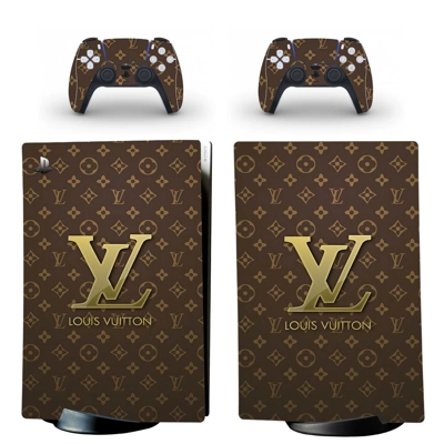 Louis Vuitton decal skin for PS5 Digital Console and two C.. Louis Vuitton decal skin for PS5 Digital Console and two C..