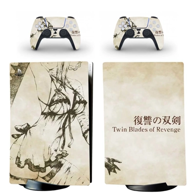 Nier Automata decal skin for PS5 Digital Console and two C.. Nier Automata decal skin for PS5 Digital Console and two C..
