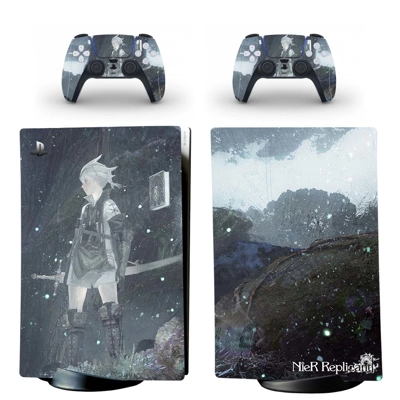 Nier Automata decal skin for PS5 Digital Console and two C.. Nier Automata decal skin for PS5 Digital Console and two C..