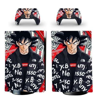 Dragon Ball decal skin for PS5 Digital Console and two Controllers