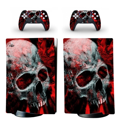Skull Texture decal skin for PS5 Digital Console and two C.. Skull Texture decal skin for PS5 Digital Console and two C..