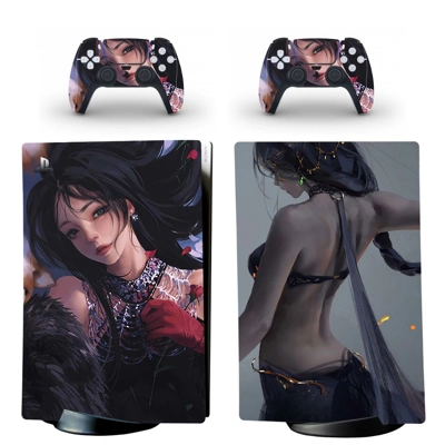 Anime Girl decal skin for PS5 Digital Console and two Cont.. Anime Girl decal skin for PS5 Digital Console and two Cont..