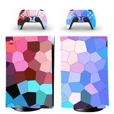 Digital Texture decal skin for PS5 Digital Console and two Controllers