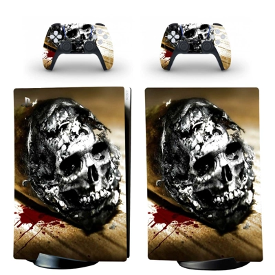 Skull decal skin for PS5 Digital Console and two Controllers Skull decal skin for PS5 Digital Console and two Controllers