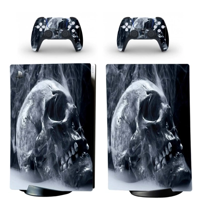 Skull Horror decal skin for PS5 Digital Console and two Co.. Skull Horror decal skin for PS5 Digital Console and two Co..